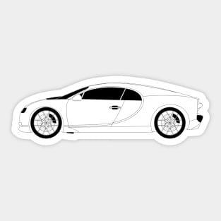 Chiron Sport Black Outline Sticker